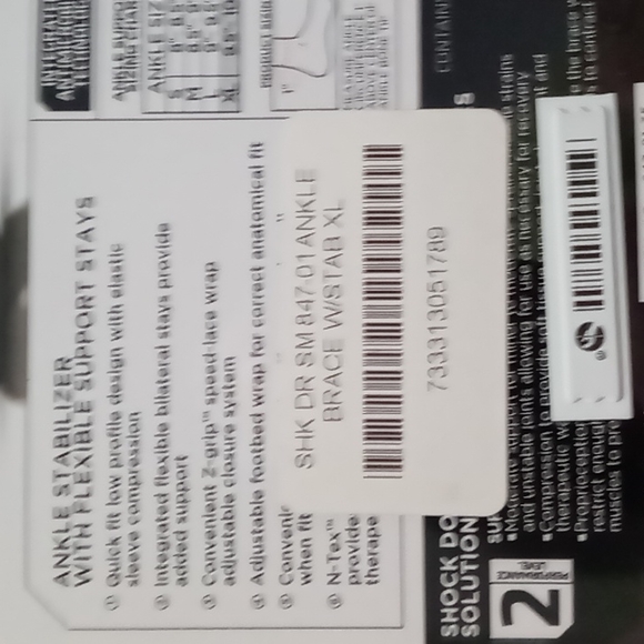 Ankle Brace BNWT Men's SZ XL w Adj Velcro Straps to Tighten Up - Picture 7 of 14